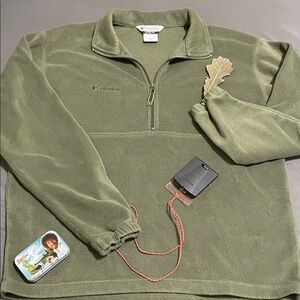 Columbia Moss Green Unisex Fleece 1/4 Zip